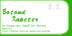 botond kapeter business card